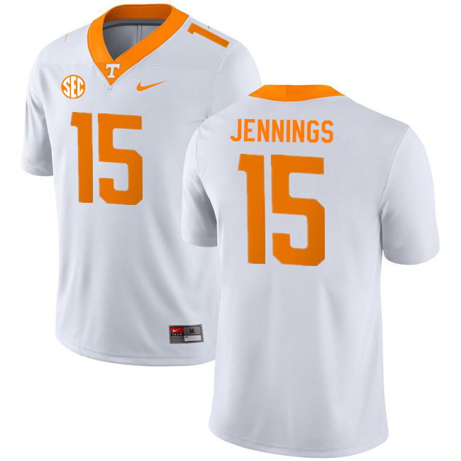 Tennessee Volunteers #15 Jauan Jennings College Football Jerseys Stitched Sale-White